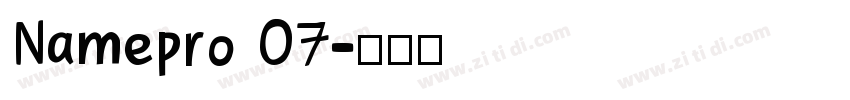 Namepro 07字体转换